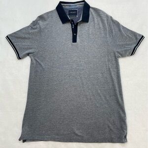 Denim & Flower polo shirt mens size XL, runs small. Blue & white stripes soft‌‌‍